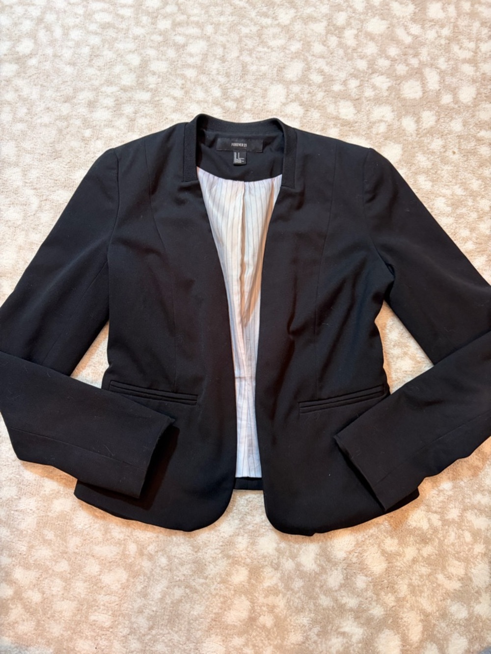 Forever 21 Black Open-Front Women’s Blazer Jacket